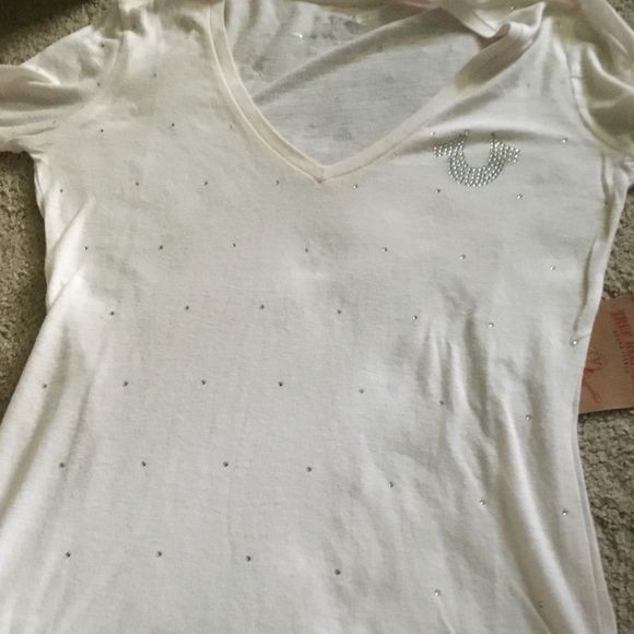 NWT $103 True ReligionDuskEmbellished Crystals TopDeadstockY2K